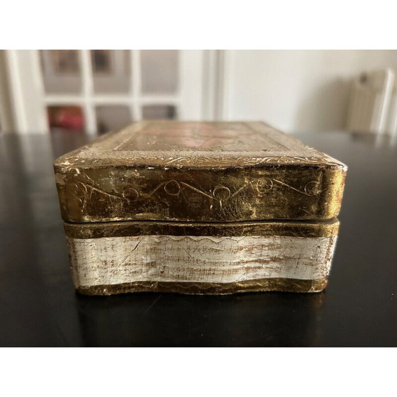 Image 1 of Boîte à bijoux vintage en bois florentin, 1970