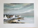 Lithographie Michel Martin - Bretagne côtière