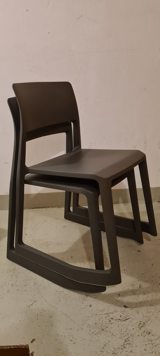 Image 1 of 2x Vitra - Tip Ton Chair / Chaise / Extérieur - Basalt