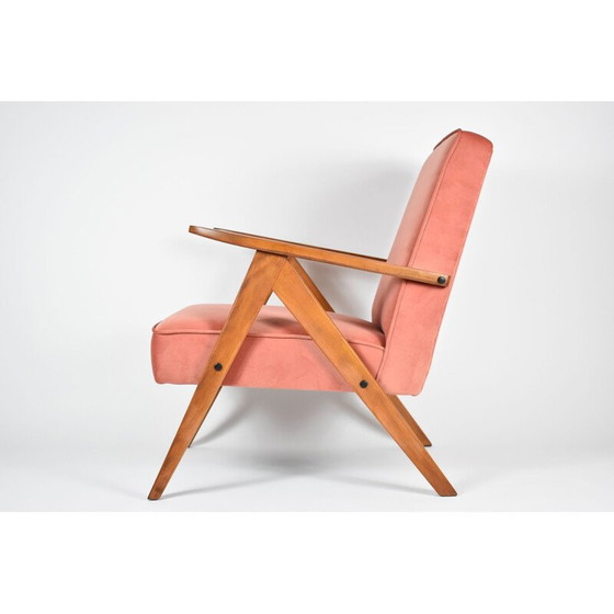 Image 1 of Fauteuil vintage en velours B-310 VAR rose 1960s