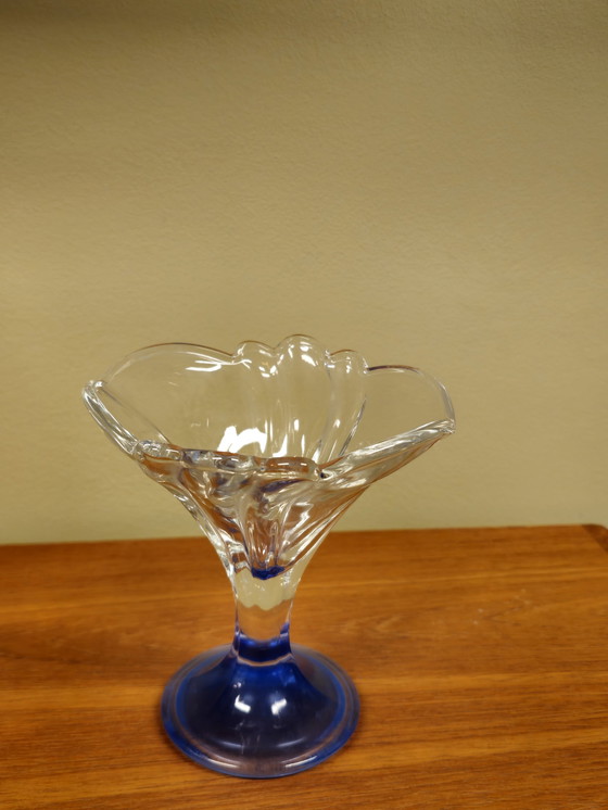 Image 1 of 4X Coupes de glace vintage Bleu Borgonovo Italie Verres