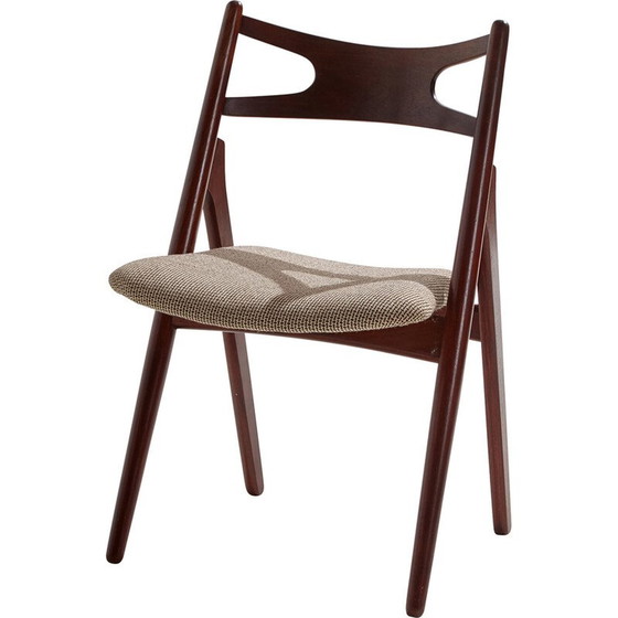 Image 1 of Ensemble de 4 chaises de salle à manger en teck modèle Ch29P Sawbuck par Hans J. Wegner pour Carl Hansen et Søn, années 1950