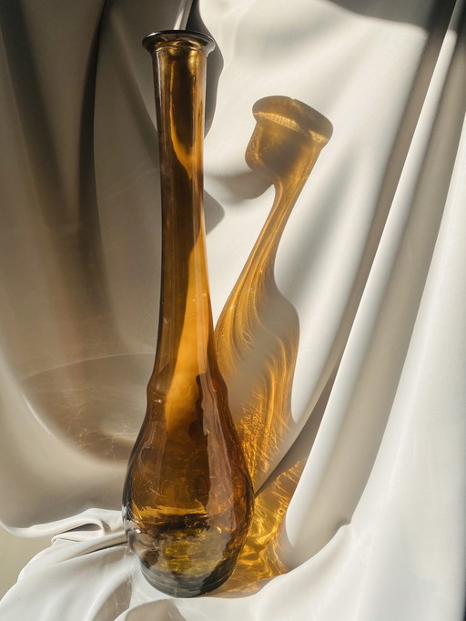 Très grand vase vintage en ambre
