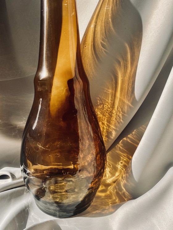 Image 1 of Très grand vase vintage en ambre