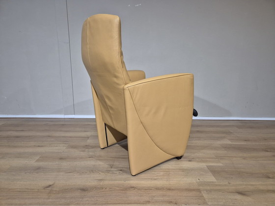 Image 1 of 2X Fauteuils Jori Vinci - Jaune - Cuir - Design - Très bon état