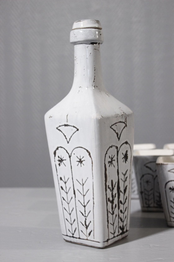 Image 1 of Service À Whisky Vallauris Liqueur 1950S Style Capron Barbier Reynaud Cimal