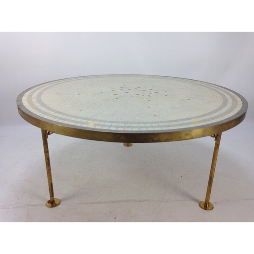 Table basse vintage en mosaïque de Berthold Muller, 1950