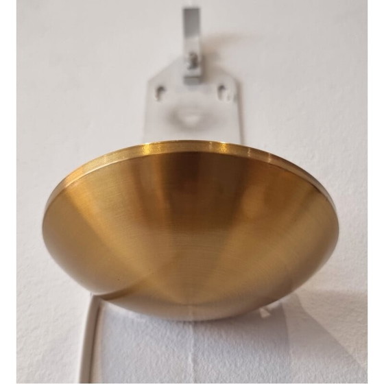 Image 1 of Paire d'appliques vintage Oeufs en verre et laiton par Jean Perzel, 1940