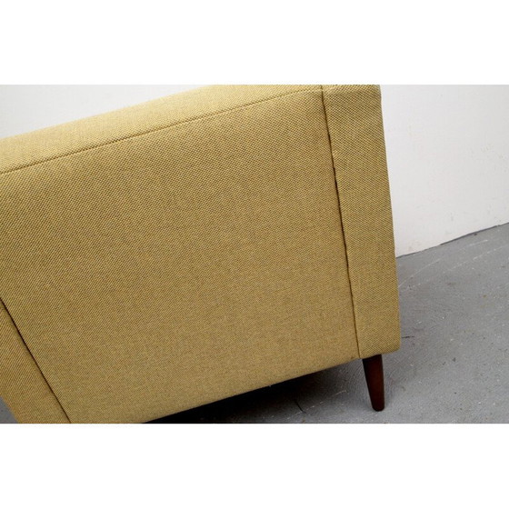 Image 1 of Fauteuil en tissu jaune - années 1950