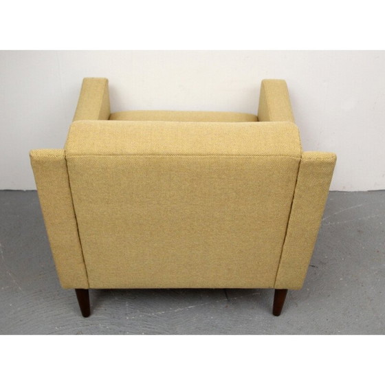 Image 1 of Fauteuil en tissu jaune - années 1950