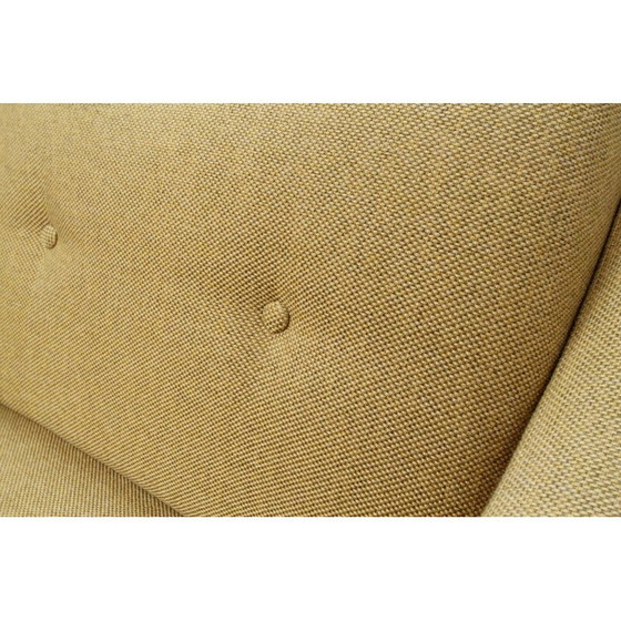 Image 1 of Fauteuil en tissu jaune - années 1950