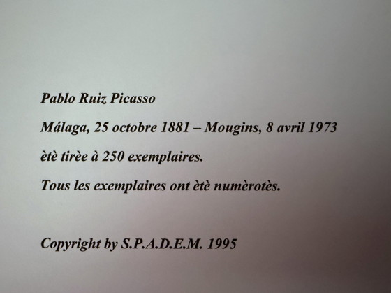 Image 1 of Pablo Picasso : lithographie numérotée 118/250.