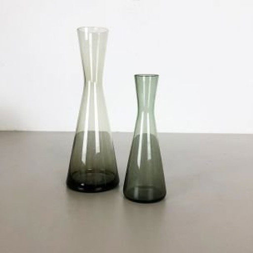 Paire vintage de 2 vases en Turmaline par Wilhelm Wagenfeld pour WMF, Allemagne 1960s