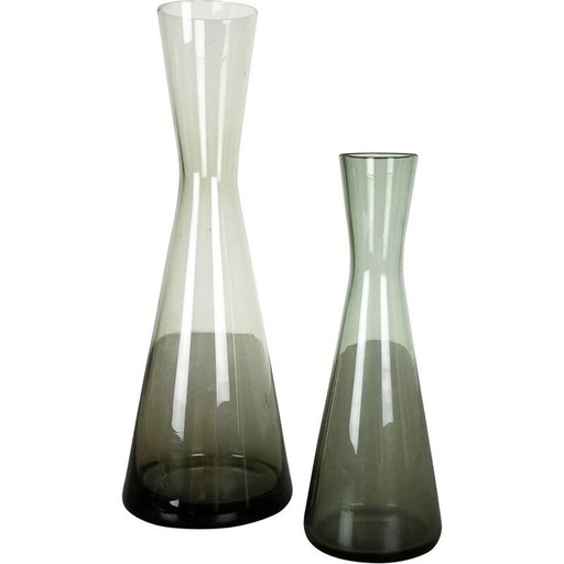 Paire vintage de 2 vases en Turmaline par Wilhelm Wagenfeld pour WMF, Allemagne 1960s