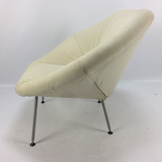 Image 1 of Fauteuil cocktail vintage avec pieds en métal et tissu