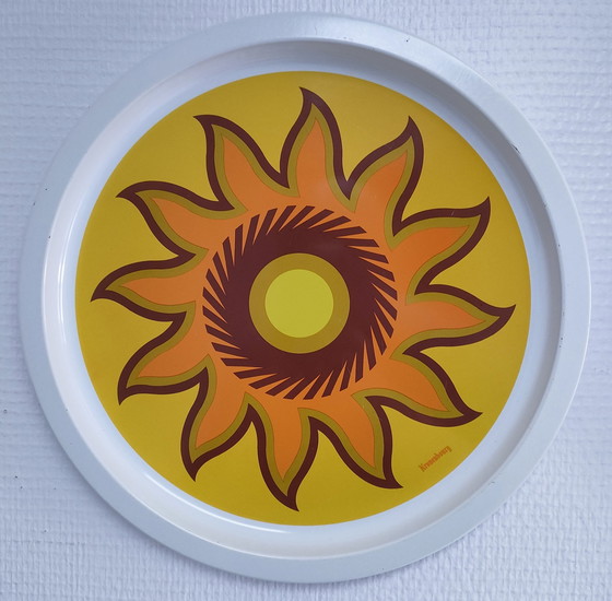 Image 1 of Deux Plateaux Pop Design Années 70