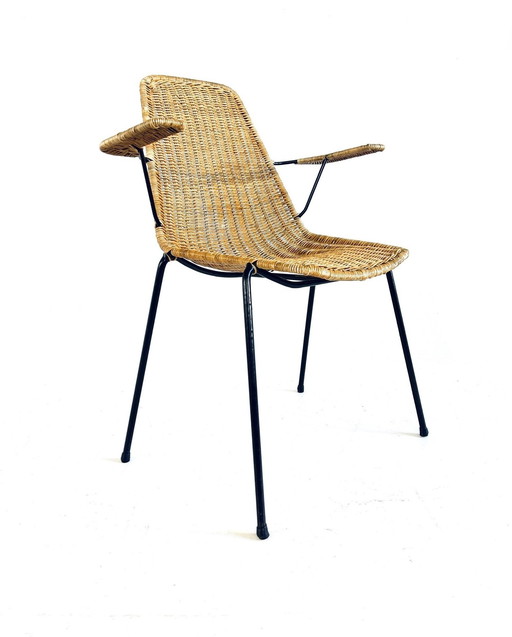 Chaise en osier, Campo & Graffi, Italie '50