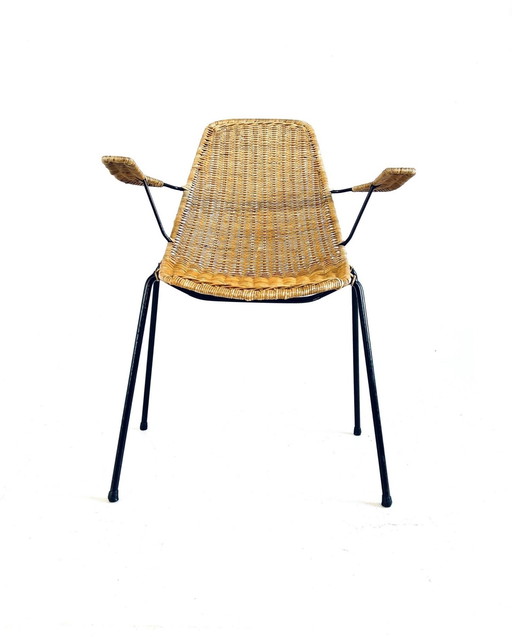 Chaise en osier, Campo & Graffi, Italie '50