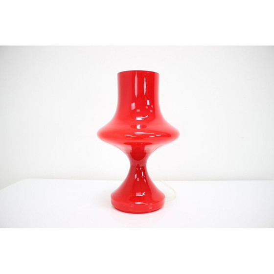 Image 1 of Lampe de table vintage en verre rouge par Stepan Tabera pour Opp Jihlava, Tchécoslovaquie 1970