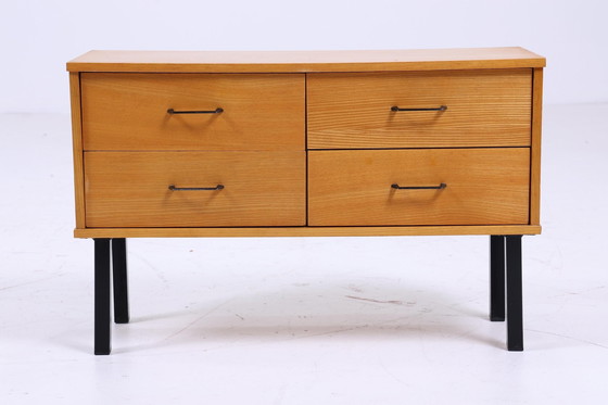 Image 1 of Petite commode vintage années 60 | Mid Century commode à tiroirs rétro bois années 70