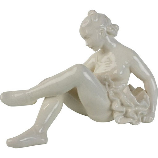 Statue "ballerine" en porcelaine, Tchécoslovaquie 1962