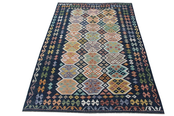 Image 1 of Kilim afghan en laine tissé à la main - 261 X 172 cm - Nouveau