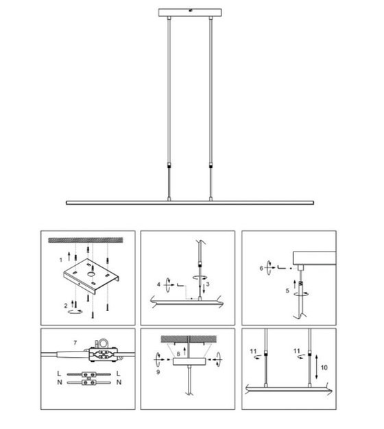 Image 1 of Lampe suspendue moderne Steinhauer Zelena LED.