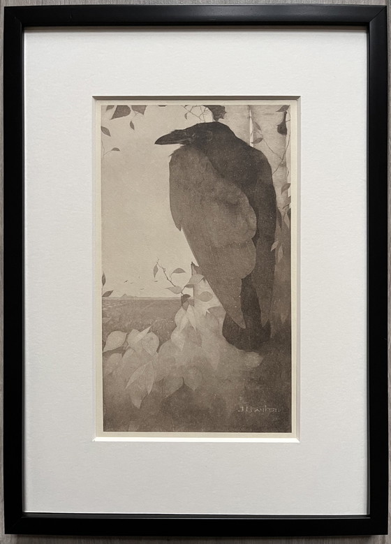 Image 1 of Jan Mankes 1889-1920 / Héliogravure Corbeau sur bouleau 1923