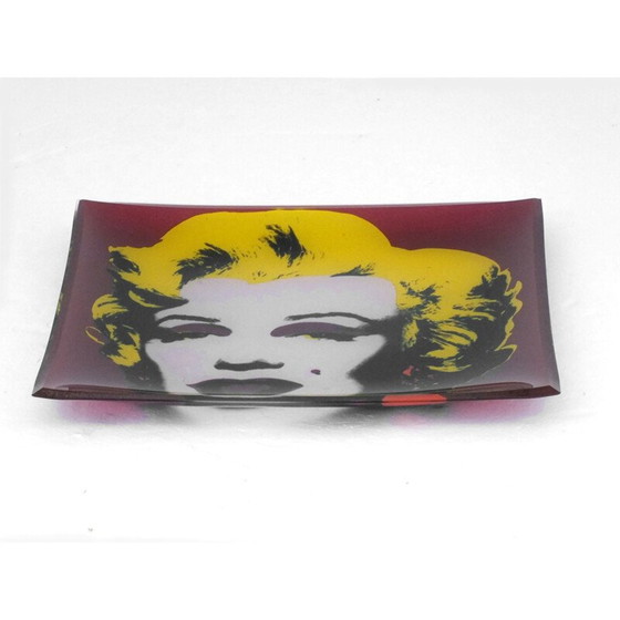 Image 1 of Vintage Rosenthal square glass celebrity series by Andy Warhol, 1980