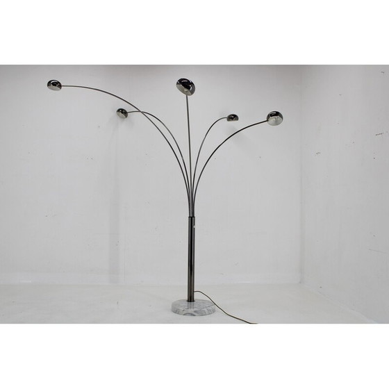Image 1 of Lampadaire vintage Cottex à 5 bras, base en marbre, Suède 1970