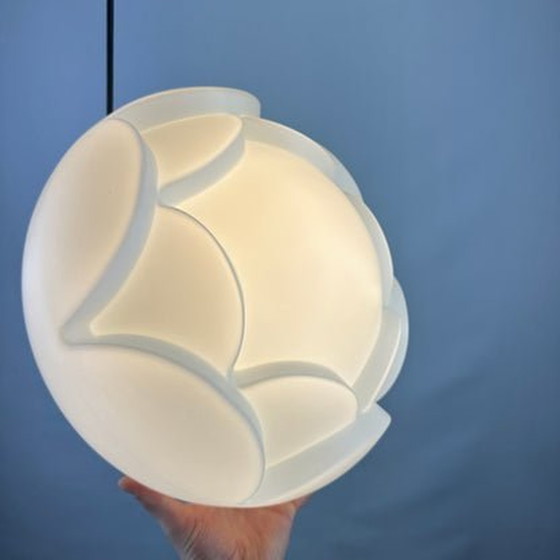 Image 1 of Lampe suspendue Peill & Putzler - Grand verre dépoli, forme artichaut, Xl, 1960