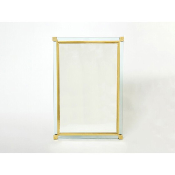 Image 1 of Miroir vintage en laiton et verre de Murano, Italie 1970