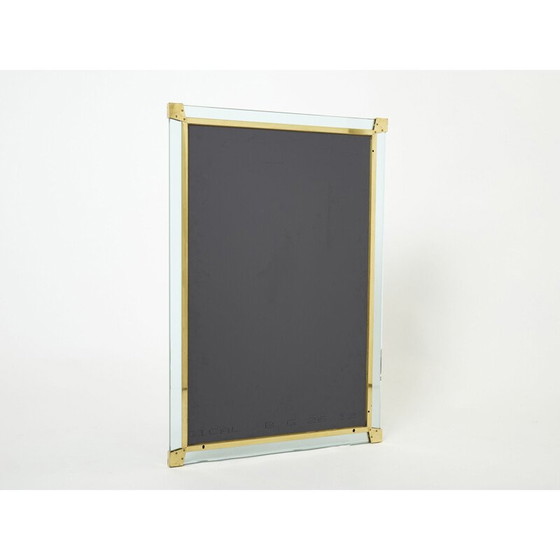 Image 1 of Miroir vintage en laiton et verre de Murano, Italie 1970