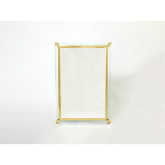 Image 1 of Miroir vintage en laiton et verre de Murano, Italie 1970