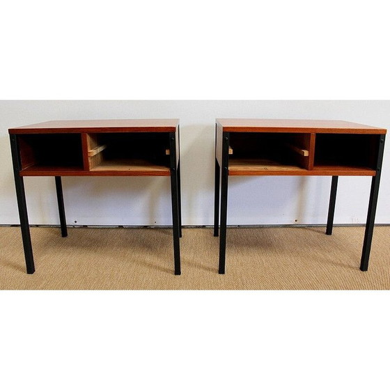 Image 1 of Paire de tables de chevet vintage en teck, années 1960