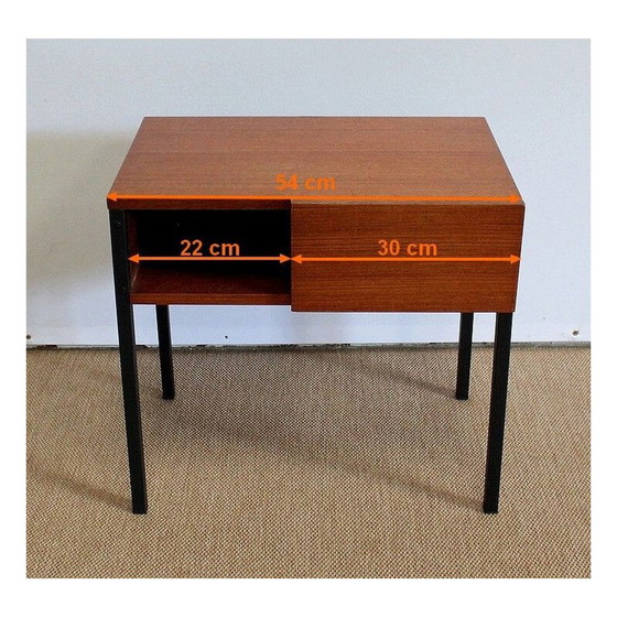 Image 1 of Paire de tables de chevet vintage en teck, années 1960