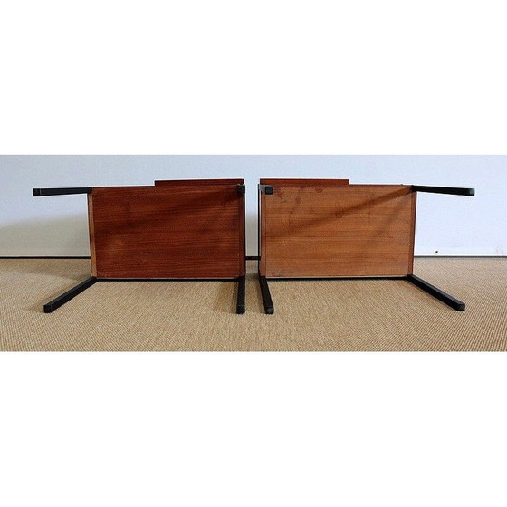 Image 1 of Paire de tables de chevet vintage en teck, années 1960