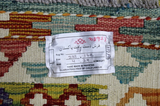 Image 1 of Original Old Style Kelim Afghan 238 X 178 Cm Top condition