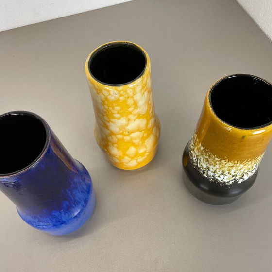 Image 1 of Ensemble de 3 vases Supercolor en lave grasse de Scheurich, Allemagne, années 1970