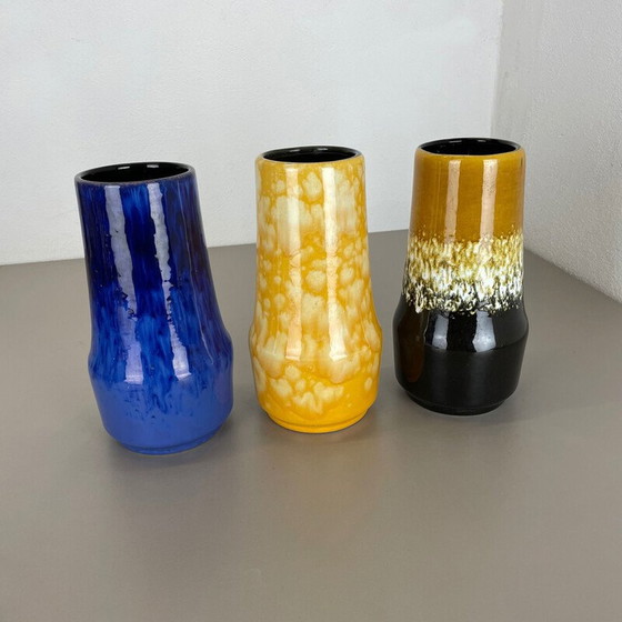 Image 1 of Ensemble de 3 vases Supercolor en lave grasse de Scheurich, Allemagne, années 1970