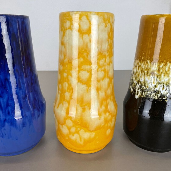 Image 1 of Ensemble de 3 vases Supercolor en lave grasse de Scheurich, Allemagne, années 1970