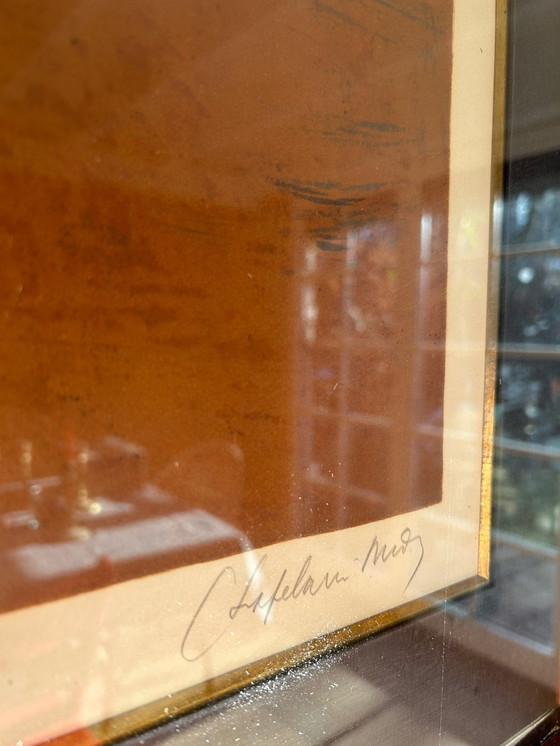 Image 1 of Framed Lithograph Flowers