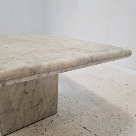 Image 1 of Table basse vintage en marbre de carrare, Italie 1980