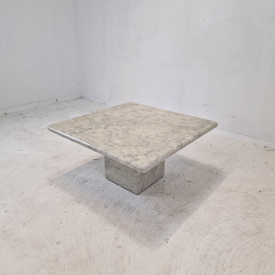 Image 1 of Table basse vintage en marbre de carrare, Italie 1980