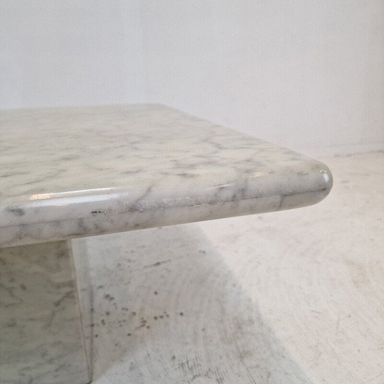 Image 1 of Table basse vintage en marbre de carrare, Italie 1980