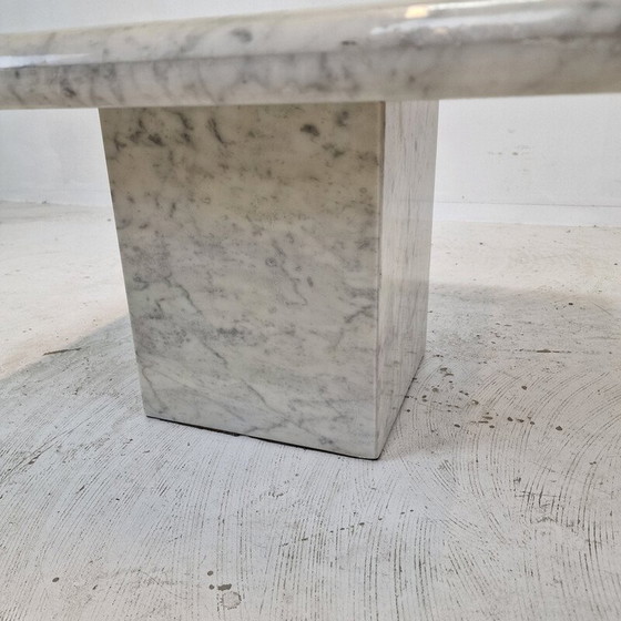 Image 1 of Table basse vintage en marbre de carrare, Italie 1980