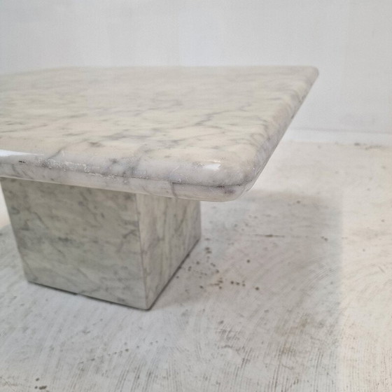 Image 1 of Table basse vintage en marbre de carrare, Italie 1980