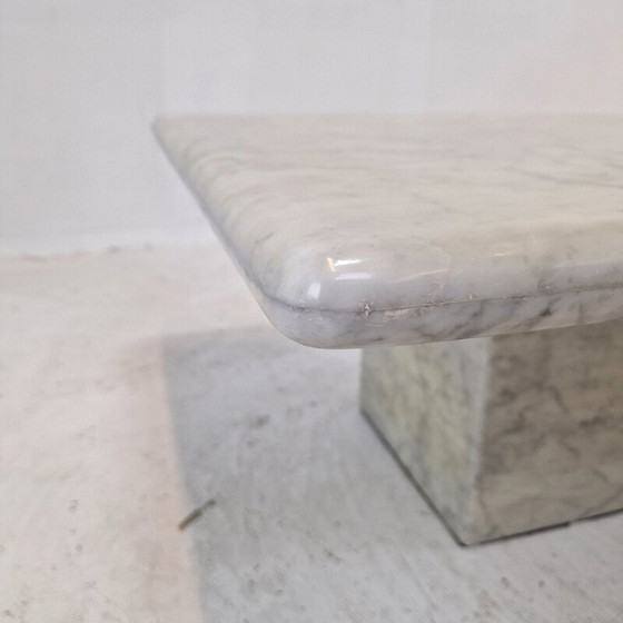 Image 1 of Table basse vintage en marbre de carrare, Italie 1980