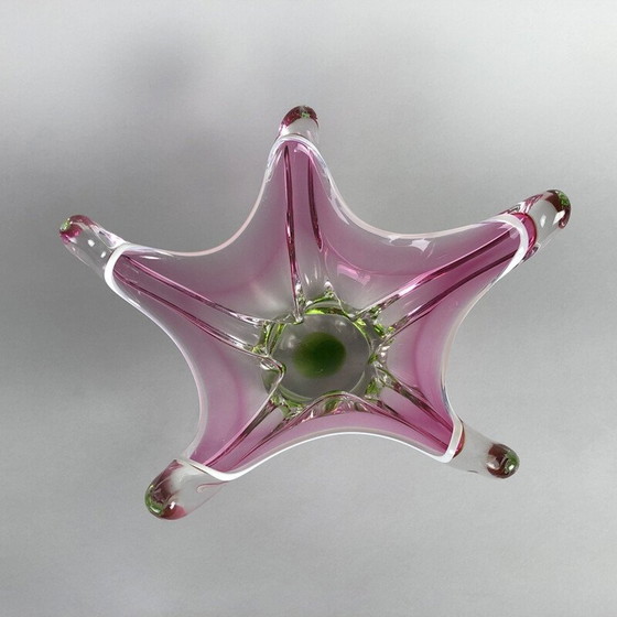 Image 1 of Bol en verre vintage de Josef Hospodka par Chribska Glass Works, 1960