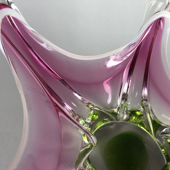 Image 1 of Bol en verre vintage de Josef Hospodka par Chribska Glass Works, 1960